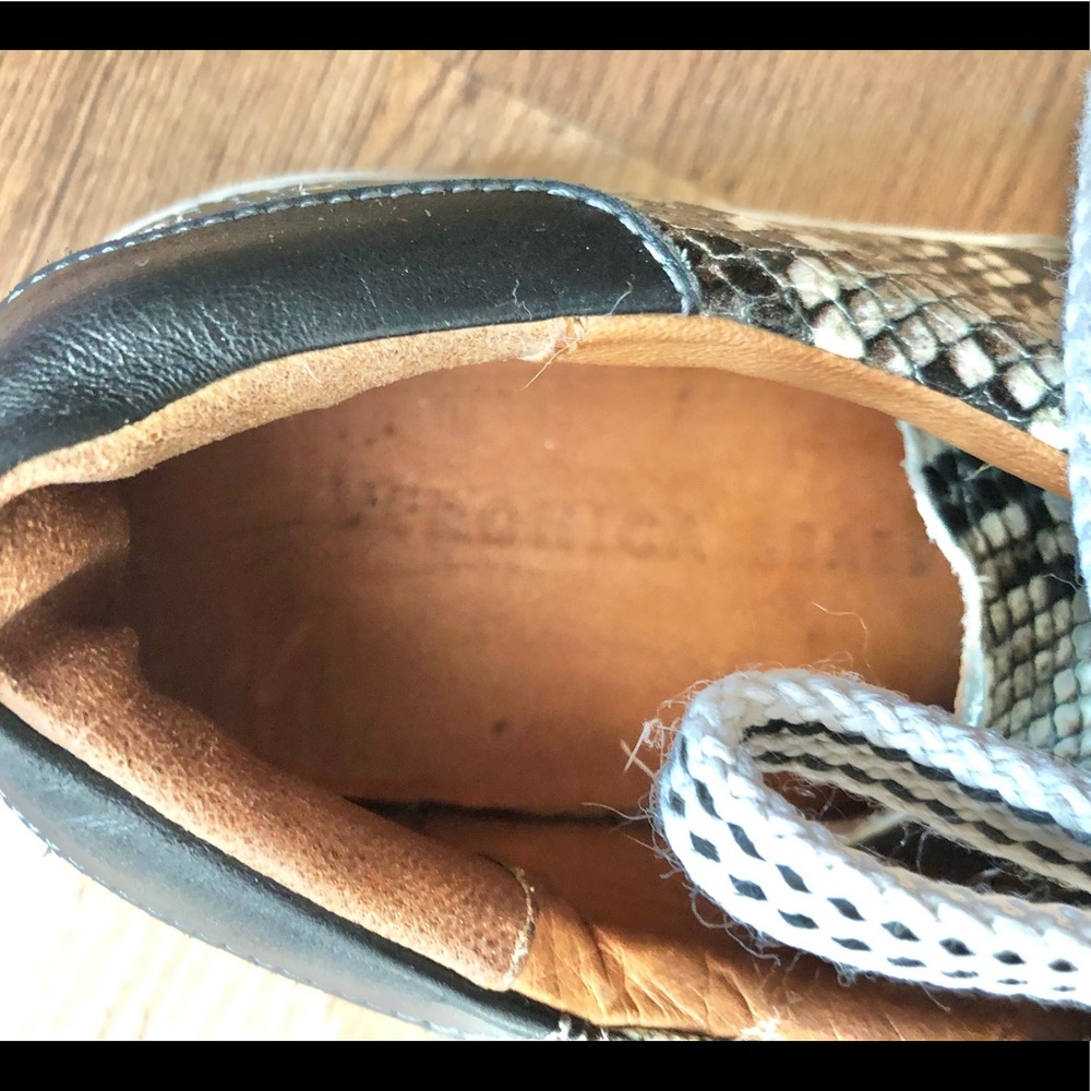 Veronica Beard Sami Python Print Leather Sneaker,… - image 7